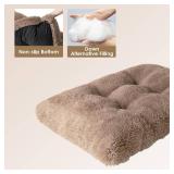 EHEYCIGA Fluffy Dog Crate Bed for Medium Dogs, Plush Faux Fur