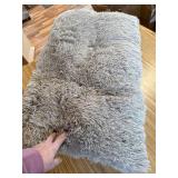 EHEYCIGA Fluffy Dog Crate Bed for Medium Dogs, Plush Faux Fur