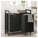 Kitstorack Laundry Basket Organizer with Shelf and Bags 2x11.8gal