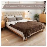 $50 LUXIAN Electric Heated Blanket Queen 84x90, 9-Heat & Auto-Off