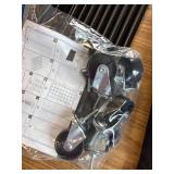 $50 320L Laundry Basket with Wheels - Metal Frame, Removable Bag Black