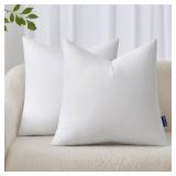 MIULEE 18x18 Inch Pillow Inserts Pack of 2, Decorative Cushions