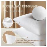 MIULEE 18x18 Inch Pillow Inserts Pack of 2, Decorative Cushions