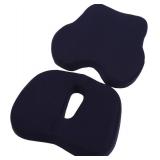 EVGATSAUTO Premium Memory Foam Lumbar Chair Back Support Cushion