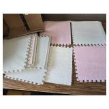 10-Piece Interlocking Foam Floor Mats, Pink, Cuttable Carpet Tiles