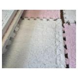 10-Piece Interlocking Foam Floor Mats, Pink, Cuttable Carpet Tiles