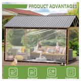 Clear 8x10 Waterproof Tarp with Grommets - Heavy-Duty PVC Vinyl