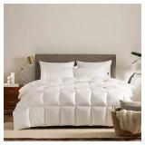 $126 Serta Down Illusion Warmth Comforter with Corner Loops, White