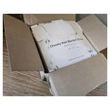 Chunky Knit Throw Blanket 40x50, Chenille Oatmeal Washable