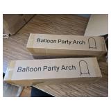 $69 Arch Backdrop Stand & Cover Set, 7.2ft + 6ft Balloon Arch (White)
