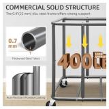 $100 STORAGE MANIAC 420L Cart with Wheels, Heavy-Duty Hamper, Black