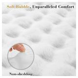 $59 Cymula Queen Fleece Mattress Topper with Pillow Top 8-21