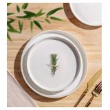 $70 TheTerra Ceramic Dinnerware for 4, 12 Pieces, Microwave Safe