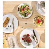 $70 TheTerra Ceramic Dinnerware for 4, 12 Pieces, Microwave Safe