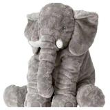Giant Elephant Stuffed Animal, 24" Plush Toy - Gray