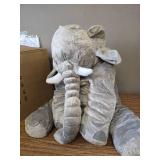 Giant Elephant Stuffed Animal, 24" Plush Toy - Gray
