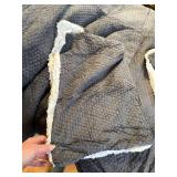 $60 DEITAS King Comforter Set 3 Pieces - 3D Jacquard Sherpa, Gray