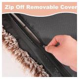 Bedfolks Extra Large Waterproof Plush Dog Crate Bed 41x27 Brown