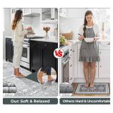 GRANNY SAYS Rug Set of 3, Non-Slip Faux Wool Mats, Grey