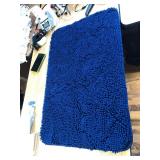 H.VERSAILTEX Navy Blue Bath Rug, Non-Slip Bath Mat 17x24