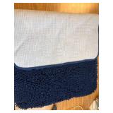H.VERSAILTEX Navy Blue Bath Rug, Non-Slip Bath Mat 17x24