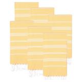 $55 Turkish Beach Towels, Pack of 6, 38x71, 100% Cotton, Yellow and GREEN