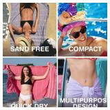 $55 Turkish Beach Towels, Pack of 6, 38x71, 100% Cotton, Yellow and GREEN