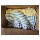 $55 Turkish Beach Towels, Pack of 6, 38x71, 100% Cotton, Yellow and GREEN