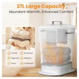 $60 Foldable Towel Warmer 27L, Auto Shut-Off, 3 Heat Levels, White