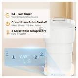 $60 Foldable Towel Warmer 27L, Auto Shut-Off, 3 Heat Levels, White