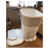 $60 Foldable Towel Warmer 27L, Auto Shut-Off, 3 Heat Levels, White