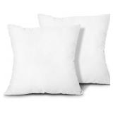 EDOW Throw Pillow Inserts, Set of 2, Down-Alternative 18x18