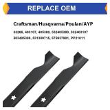 (2 Pack) Replacement Mower Blades for Craftsman/Husqvarna 46  Deck