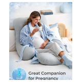 $65 Momcozy U-Shaped Pregnancy Pillow with Cooling Cover, 57 Inch