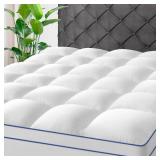 KAYFIA Mattress Topper, Extra Thick with 8-23 Deep Pocket, White