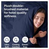 Navy Blue Duvet Cover Queen Size - Extra Soft & Lightweight