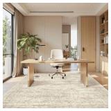 5x7 Area Rugs for Living Room, Washable, Non-Slip Beige Rug