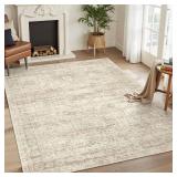 5x7 Area Rugs for Living Room, Washable, Non-Slip Beige Rug
