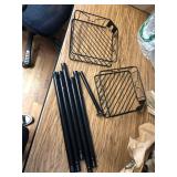 Skycarper 5-Tier Corner Shower Caddy with Hooks 62-116in Black