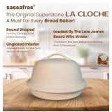 $76 Sassafras Superstone La Cloche Bread Baker, Unglazed Stoneware