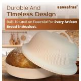 $76 Sassafras Superstone La Cloche Bread Baker, Unglazed Stoneware