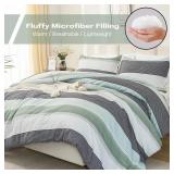 $66 Litanika Oversized King Comforter Set Sage Green 120x120-3pc