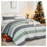 $66 Litanika Oversized King Comforter Set Sage Green 120x120-3pc