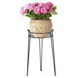 S1021B 21-Inch Basic Black Plant Stand S1021-B