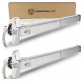 $183 IRONWALLS Panic Bars for Exit Doors 2-Pack, 27.5" Stainless Bar