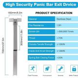 $183 IRONWALLS Panic Bars for Exit Doors 2-Pack, 27.5" Stainless Bar