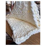 Bigacogo Chunky Knit Throw Blanket 40x60 in, Hand Knitted