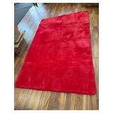 Amearea Modern Area Rug 4x6 ft Red Memory Foam, Non-Slip Indoor