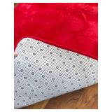 Amearea Modern Area Rug 4x6 ft Red Memory Foam, Non-Slip Indoor