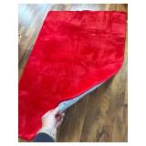 Amearea Modern Area Rug 4x6 ft Red Memory Foam, Non-Slip Indoor